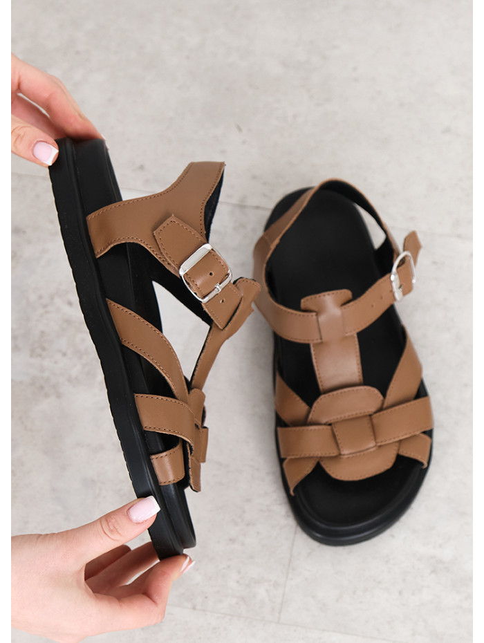 Босоножки кожаные Barefoot 8459-28