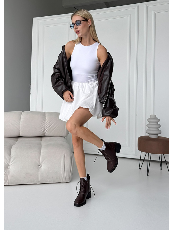Черевики ботильйони жіночі шкіряні brown Lolita 8546-28