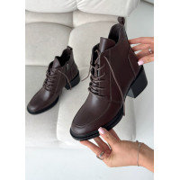 Черевики ботильйони жіночі шкіряні brown Lolita 8546-28