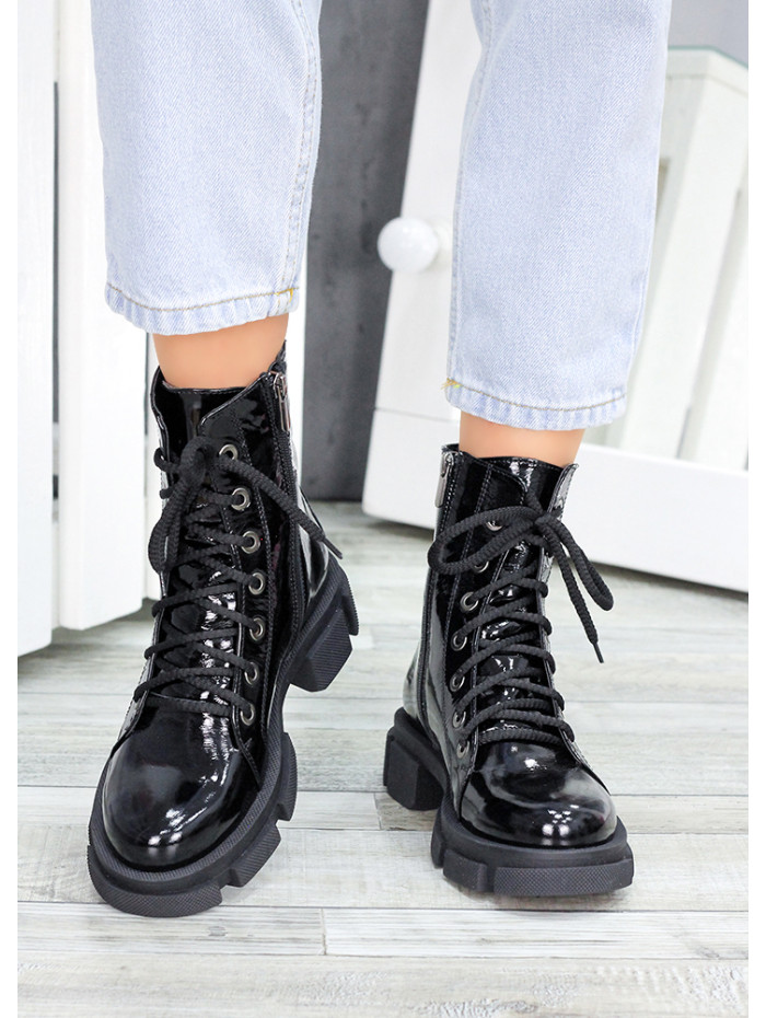 Ботинки берцы лак-кожа 7458-28