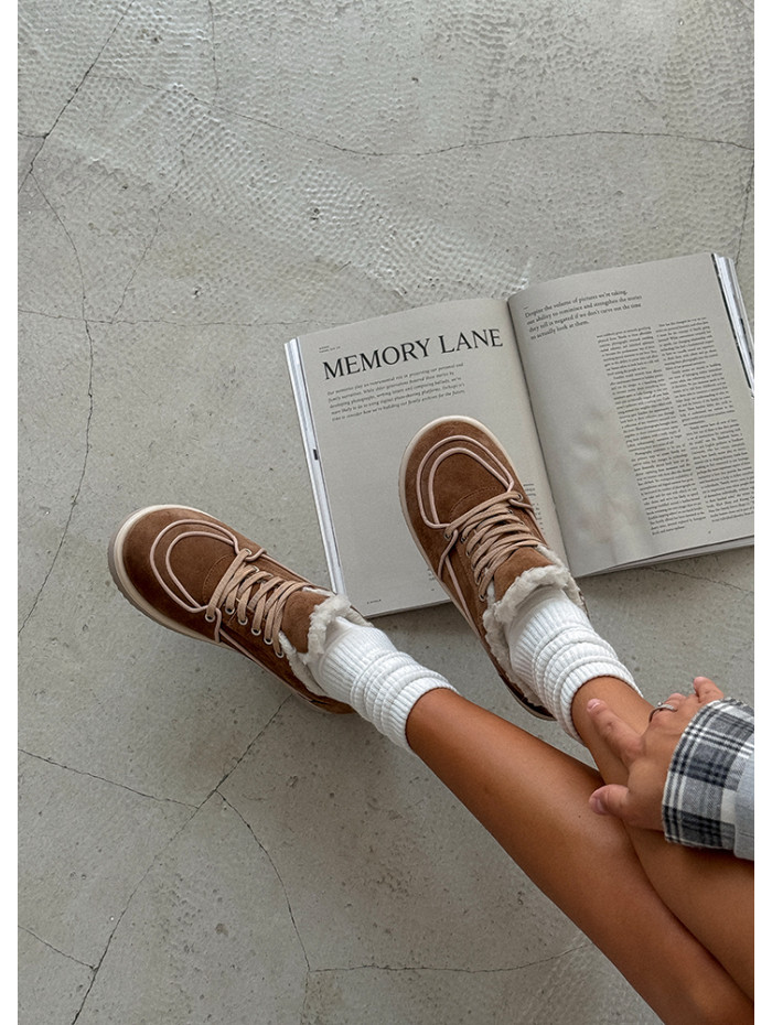 Зимние кеды Barefoot brown 8221-28