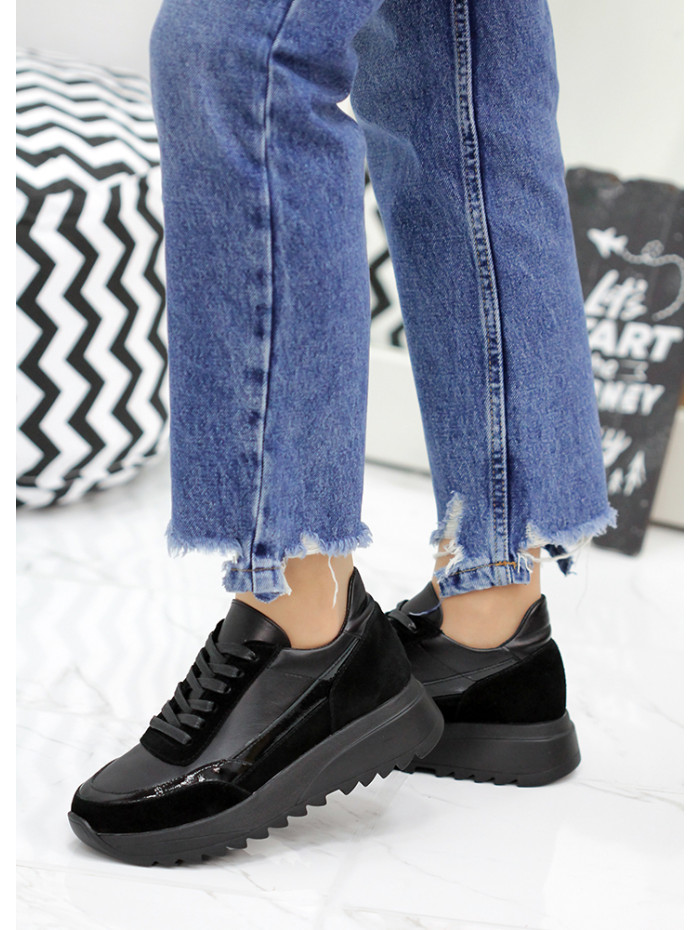 Кроссовки LOLA черные к.+з. 7831-28