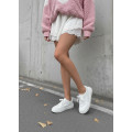 Кроссовки женские BAREFOOT кожаные белые 8560-28