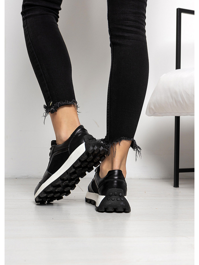 Кроссовки ZIPPER черные к+з 8148-28