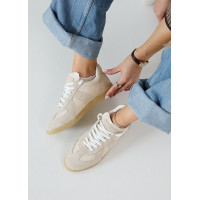 Кроссовки женские кожаные беж Gazelles 8534-28
