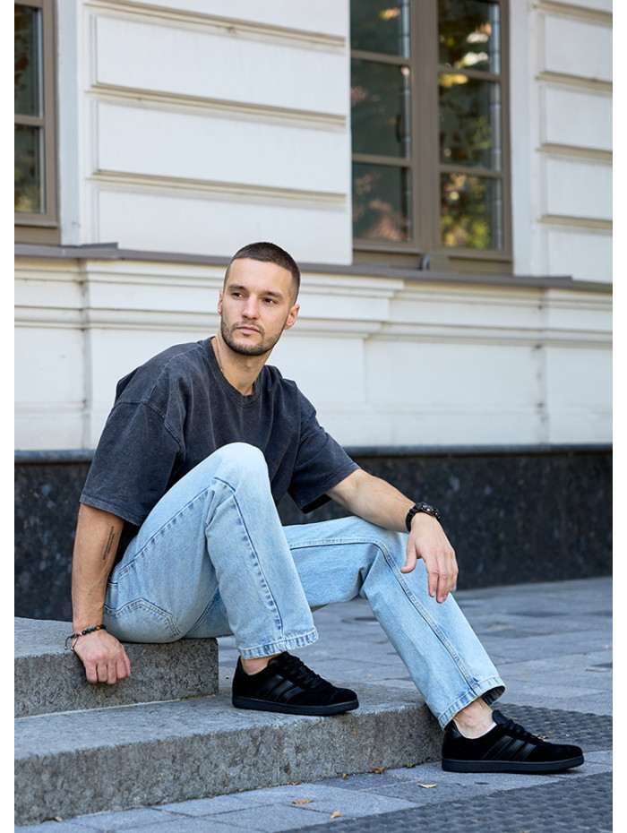 Кеди чоловічі SAMBA замшеві чорні 8518-28