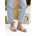 Шльопанці пудра шкіра каблук 7757-28