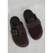 Шльопанці клоги замша brown 8465-28
