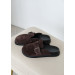 Шльопанці клоги замша brown 8465-28
