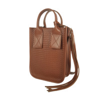 Сумка mini натуральная кожа brown 8385-11