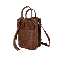 Сумка mini натуральная кожа brown 8383-11