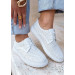 Туфли Barefoot кожаные белые с перфорацией летние 8681-28