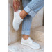 Туфли Barefoot кожаные белые с перфорацией летние 8681-28