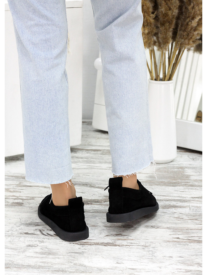 М'які чорні мокасини Comfort 7654-28