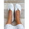 Туфлі балетки білі Barefoot шкіряні 8696-28