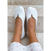 Туфлі балетки білі Barefoot шкіряні 8696-28