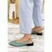 Туфли босоножки мята замша Rose 7707-28