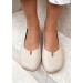 Туфли балетки бежевые Barefoot кожаные 8697-28