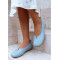 Туфлі балетки блакитні Barefoot шкіряні 8698-28