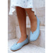 Туфлі балетки блакитні Barefoot шкіряні 8698-28